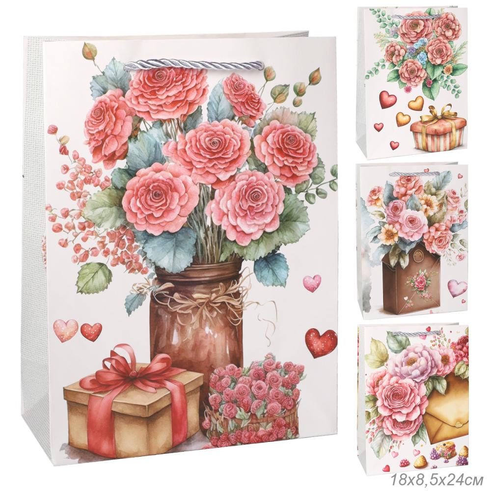 Пакет подарочный 24х18х8,5 / 5151-1 /уп 12/720/