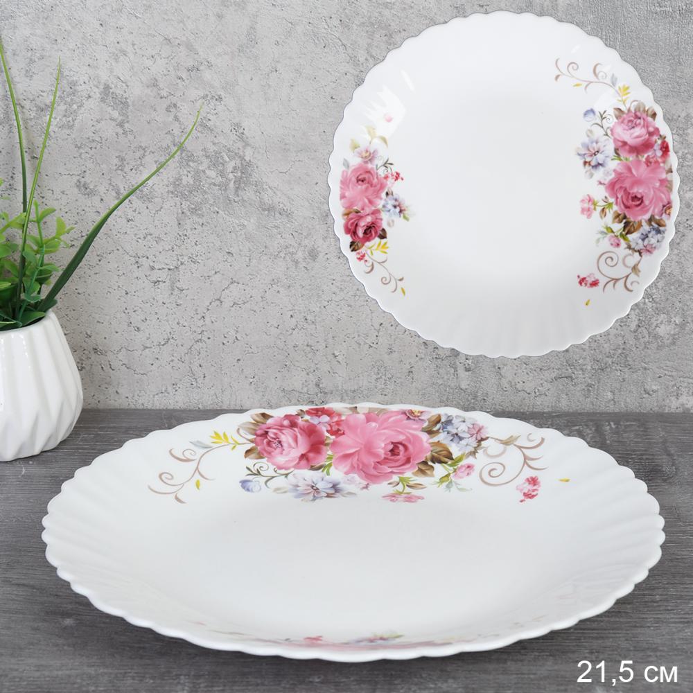 Тарелка 215 мм  / 20/LHK6810 (19010) /уп 2/ Розовая композиция