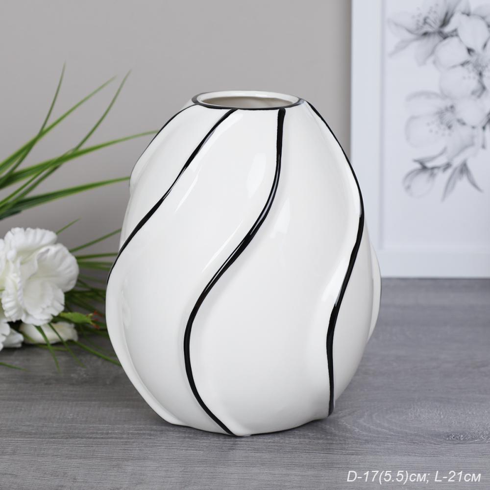 Ваза 21 см / 33F177-2 /уп 12/ручная роспись