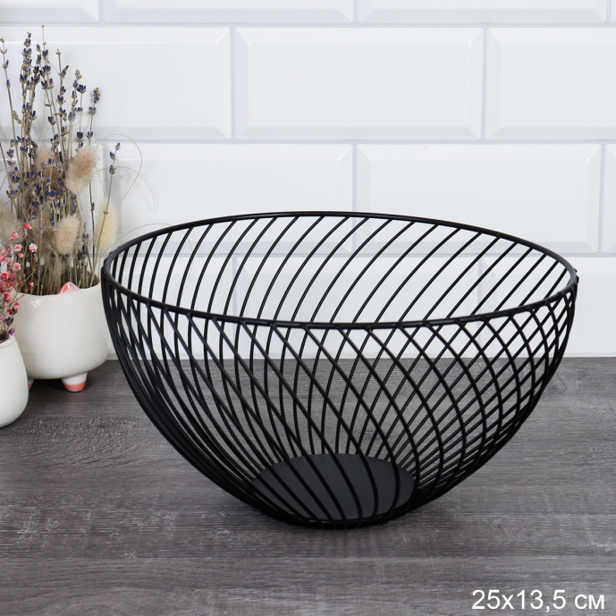 Ваза для фруктов металл 25,5х14 см Лофт / KF-553 /уп 20/ 0,37 / ПРОМО АКЦИЯ