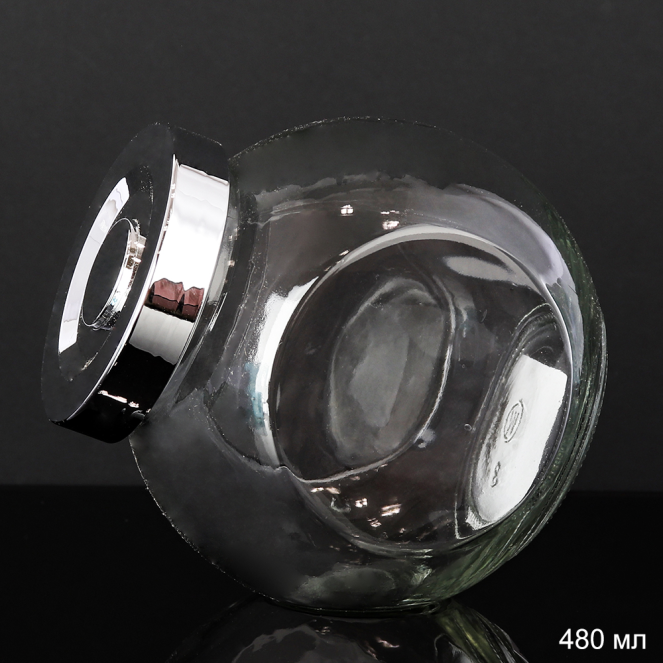 Банка для хранения 480 мл на боку / BG-480 /уп 75/ крышка винтовая