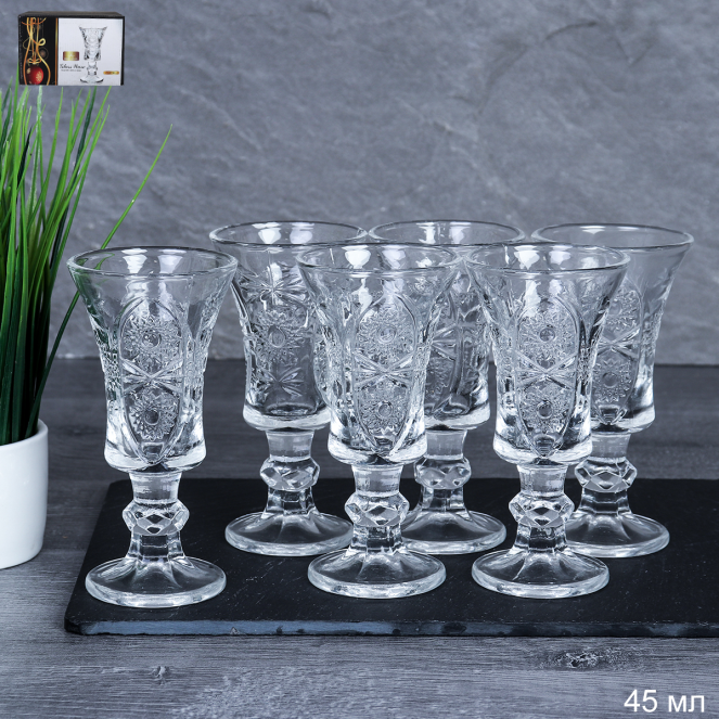 Рюмка 45 мл Орнамент/ Р-1600  /уп 24/ ШТУЧНО
