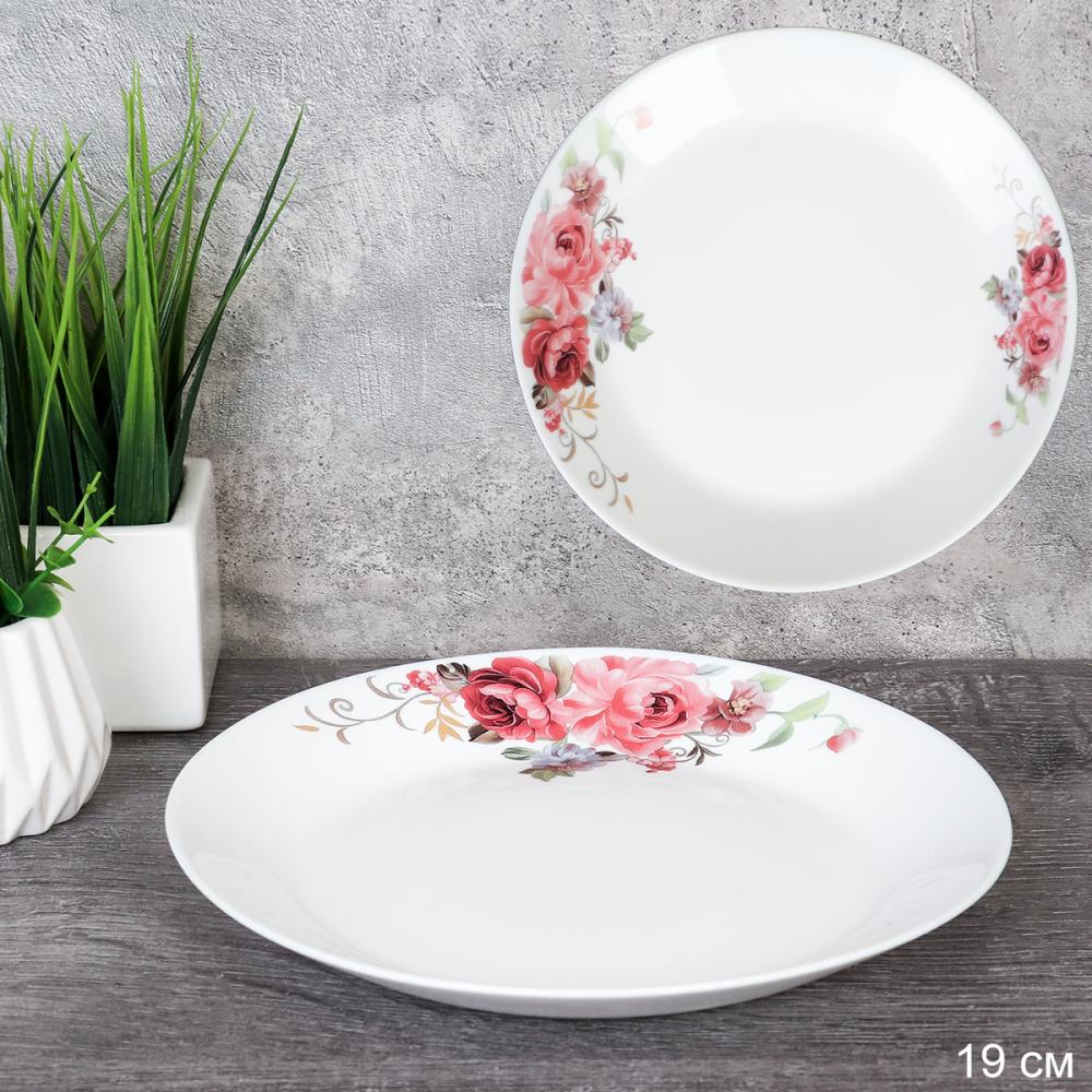 Тарелка 190 мм Евро / LYGP75 (2024) /уп 6/72/ Розовая композиция