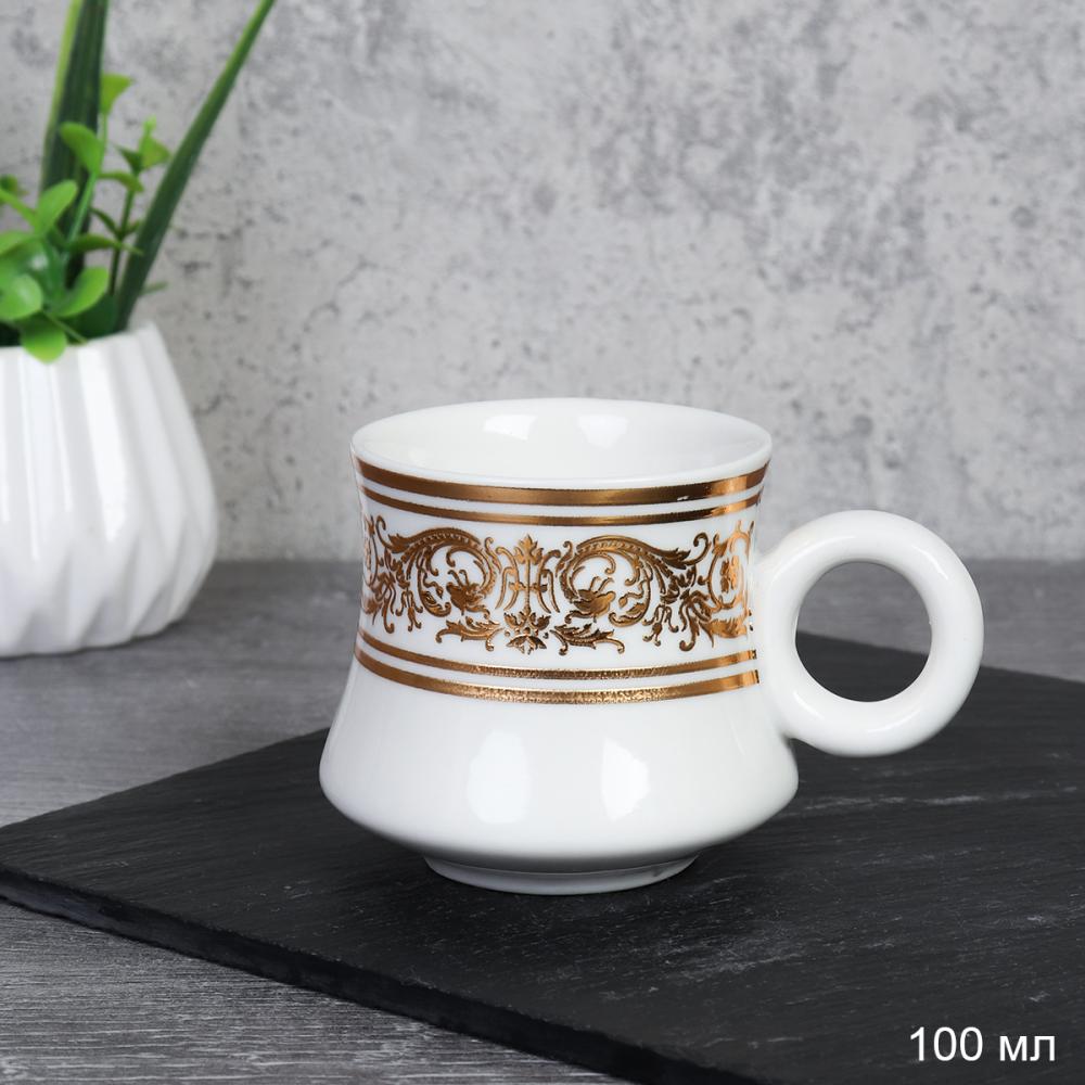 Кружка 100 мл восточная форма / QZNM27 /уп 18/ с золотом