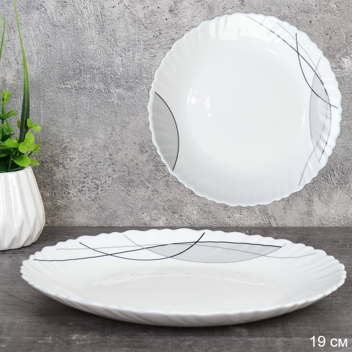 Набор тарелок 6 штук 190 мм / LHP75 (2029) /уп 12/ Абстракция Волны