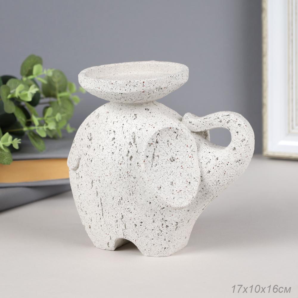 Статуэтка подсвечник Слон 17х10х16 см / 242624 /уп 24/