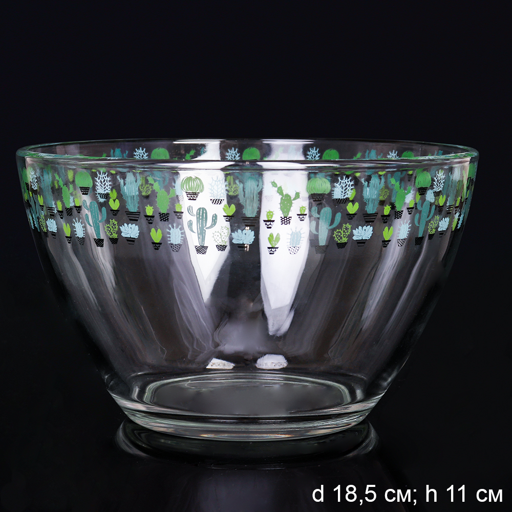 Салатник 110 мм Кактусы / Д1326П/62 /уп 6/ АКЦИЯ