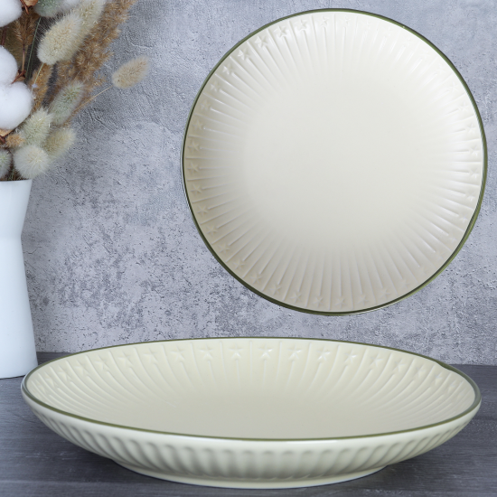 Тарелка глубокая 25 см / VF-6971 /уп 25/ желтая