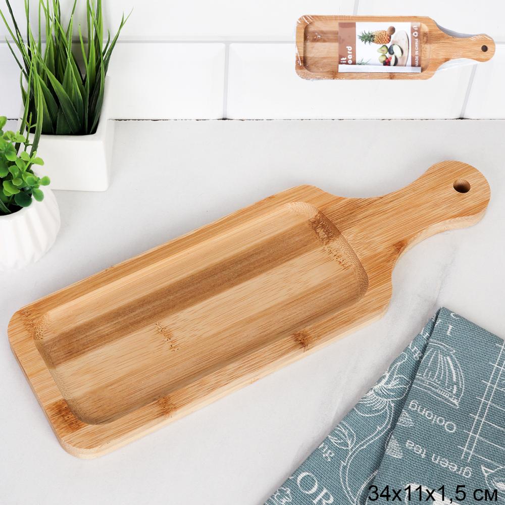 Доска для сервировки 11х34х1,5 см / DY-601 /уп 100/ бамбук