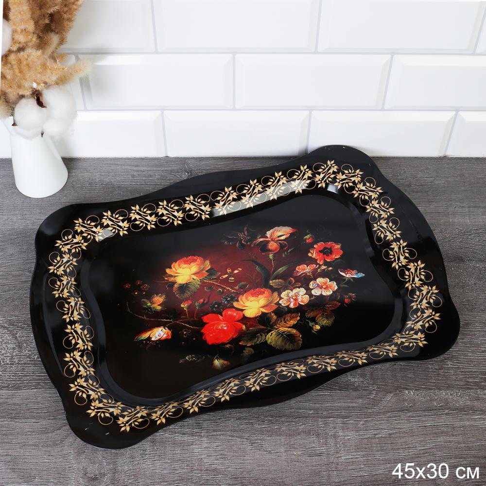 Поднос прямоугольный 45х30 металл Эмаль / 1002 /уп 100/ УЦЕНКА