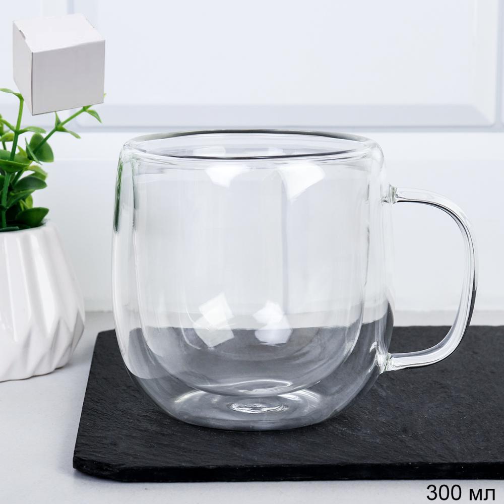 Кружка для кофе 300 мл с двойными стенками / LCWB5723 /уп 100/ капучино