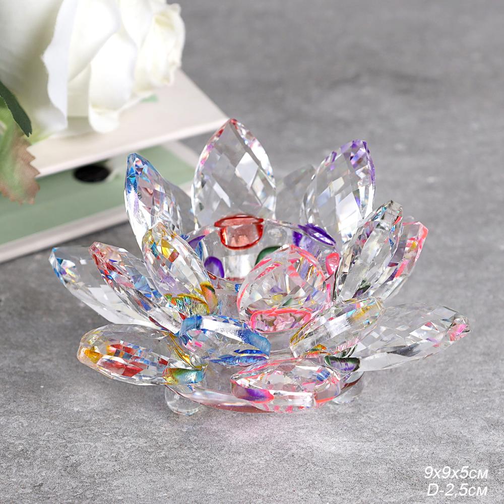 Подсвечник Лотос 10 см кристал / GT793 /уп 60/ цветной