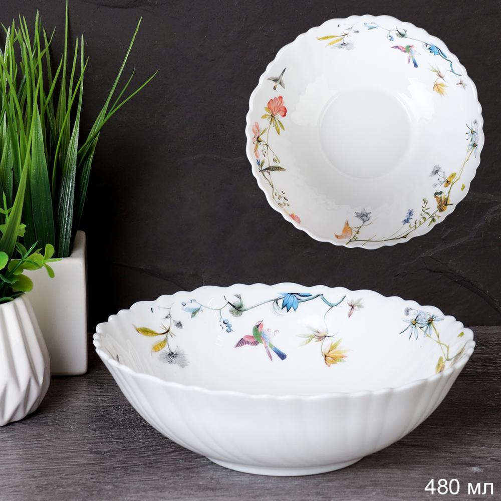 Салатник 480 мл 155 мм тарелка глубокая / TW-60 (7008) /уп 6/72/ Райский сад