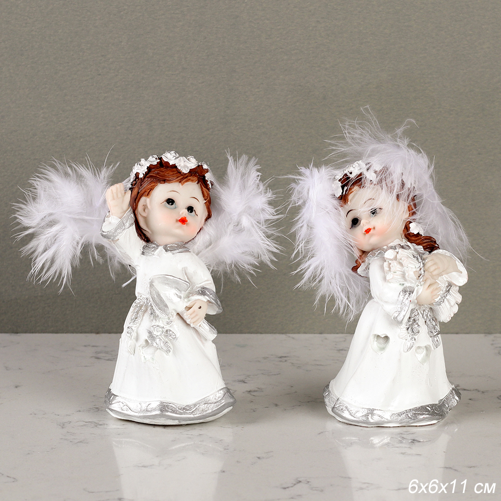 Фигурка Ангел 10 см / YH-2 /уп 4/144/крылья перо