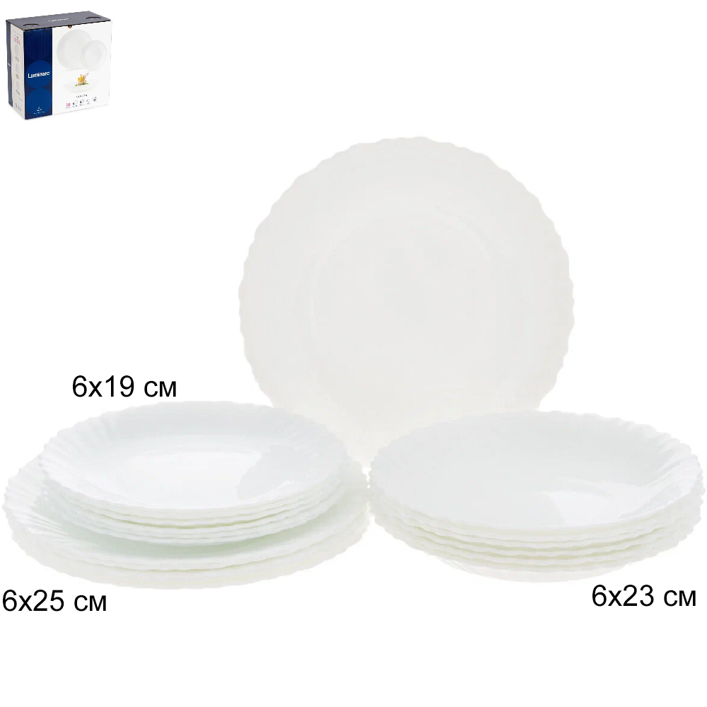 Столовый набор 18 предметов Фэстон / N5426 / Q1498 / V5718 /уп 1/ Люминарк