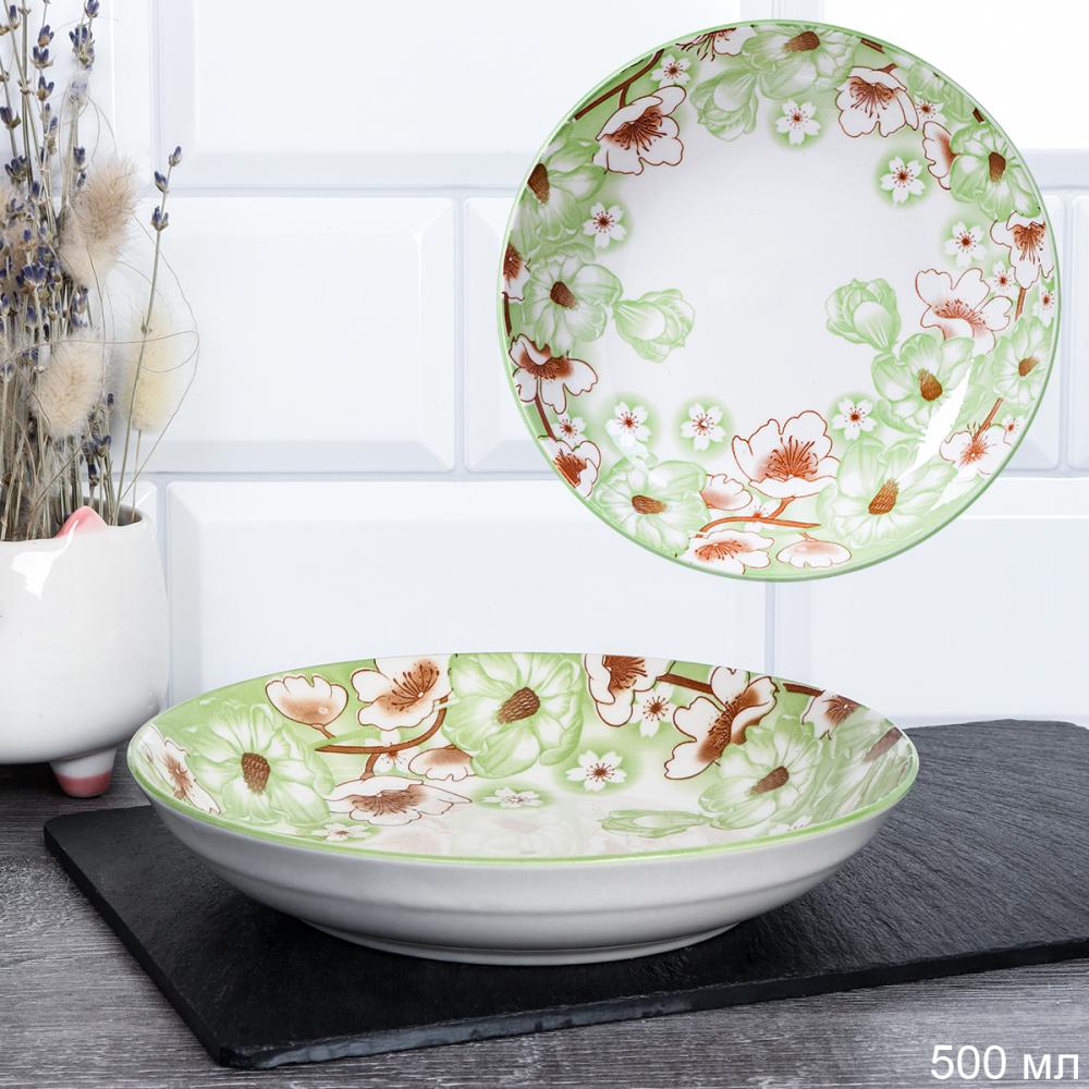 Тарелка суповая 500 мл плоская глубокая / 4805-2S /уп 80/