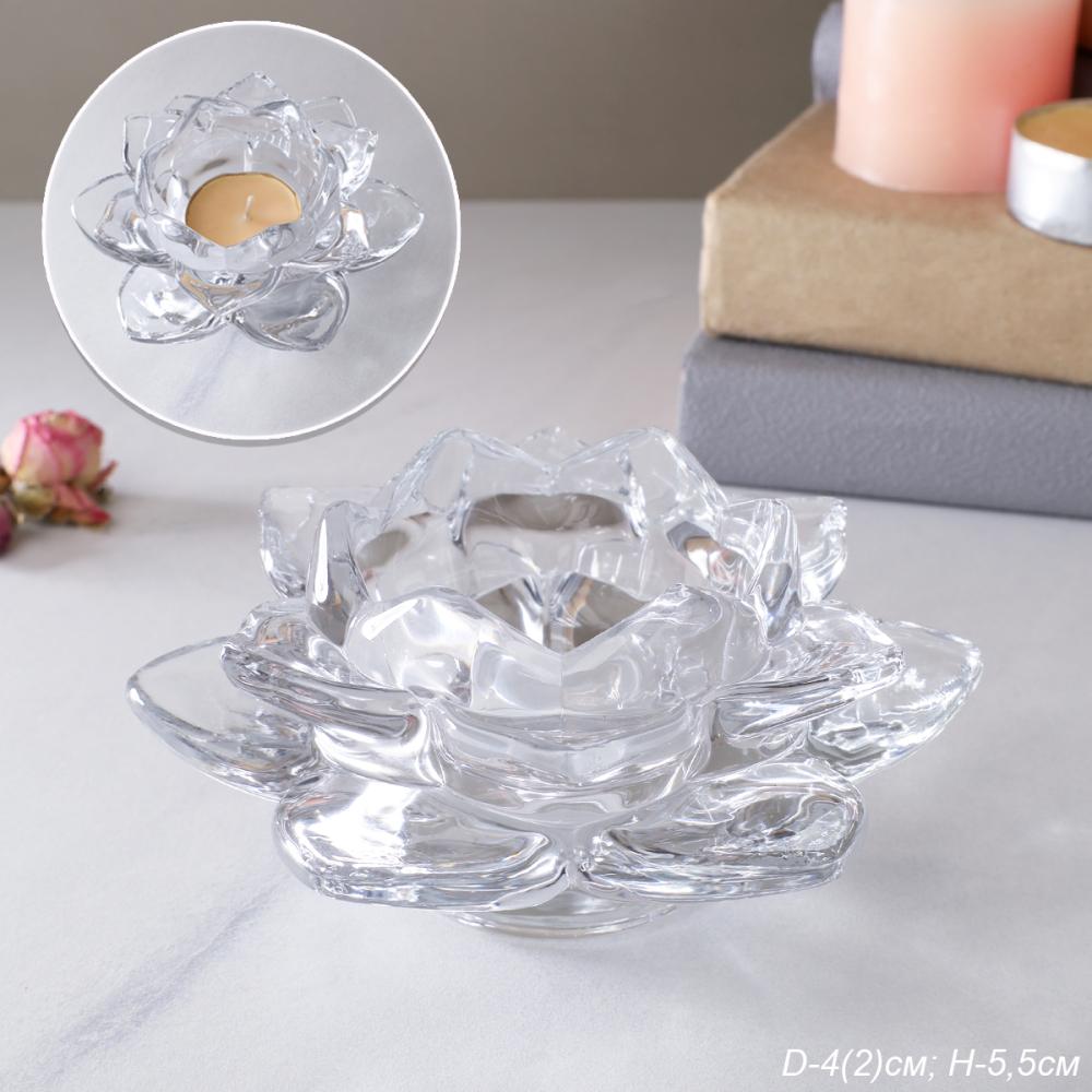 Подсвечник 12х4 Цветок / WS-134 /уп 48/