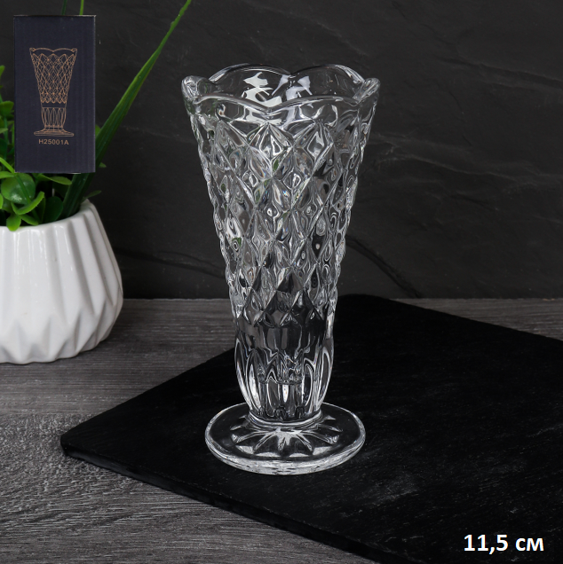 Ваза для цветов 11,5 см / H25001A /уп 72/ ШТУЧНО