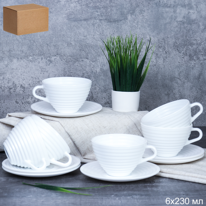 Кружка 230 мл Риф белая / N-BWB230BWBD60-6 / ШТУЧНО