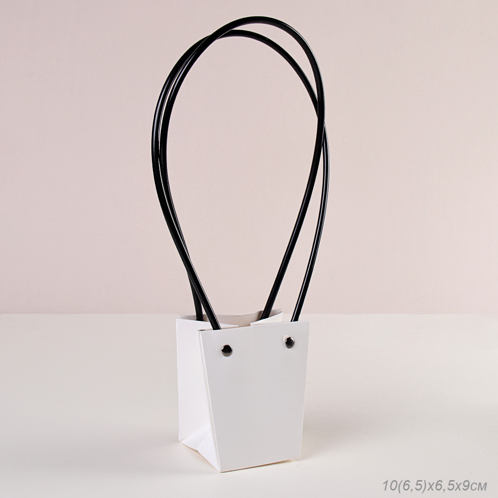 Пакет подарочный для цветов трапеция 10х9х6,5х6,5 / 904-4 /уп 10/600/белый