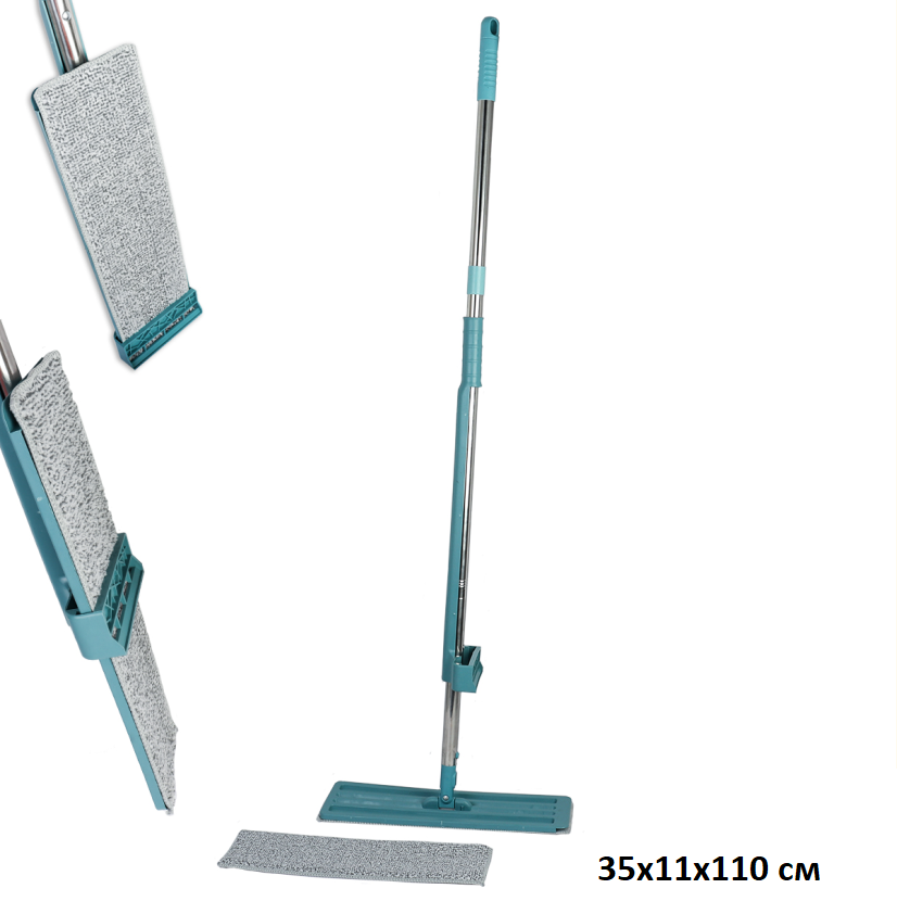 Швабра с отжимом 35х11x110 см / M1 /уп 40 / 2 насадки