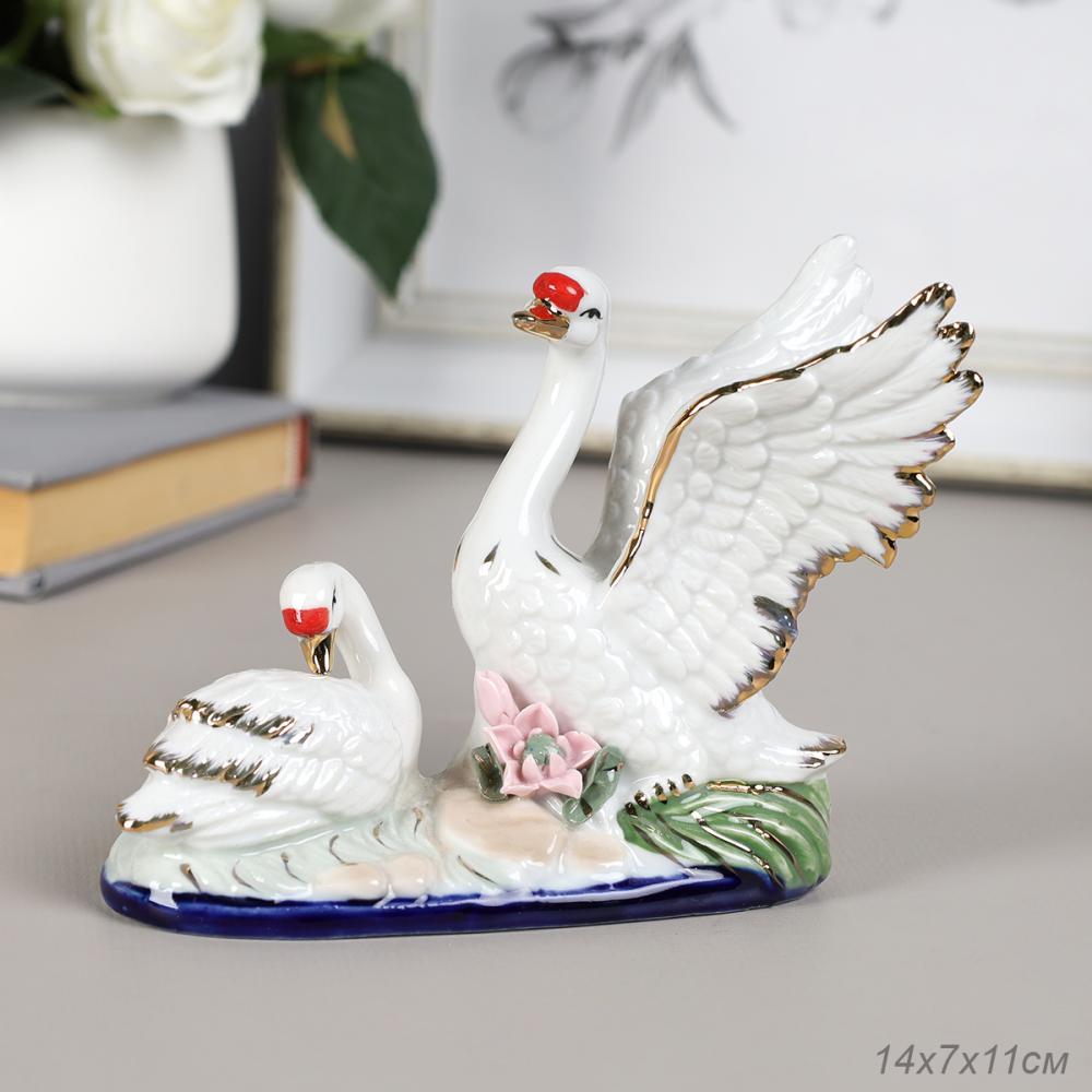 Статуэтка Лебедь 14х11 см / XH:0737 /уп 72/БЕЗ ИНДИВИДУАЛЬНОЙ УПАКОВКИ