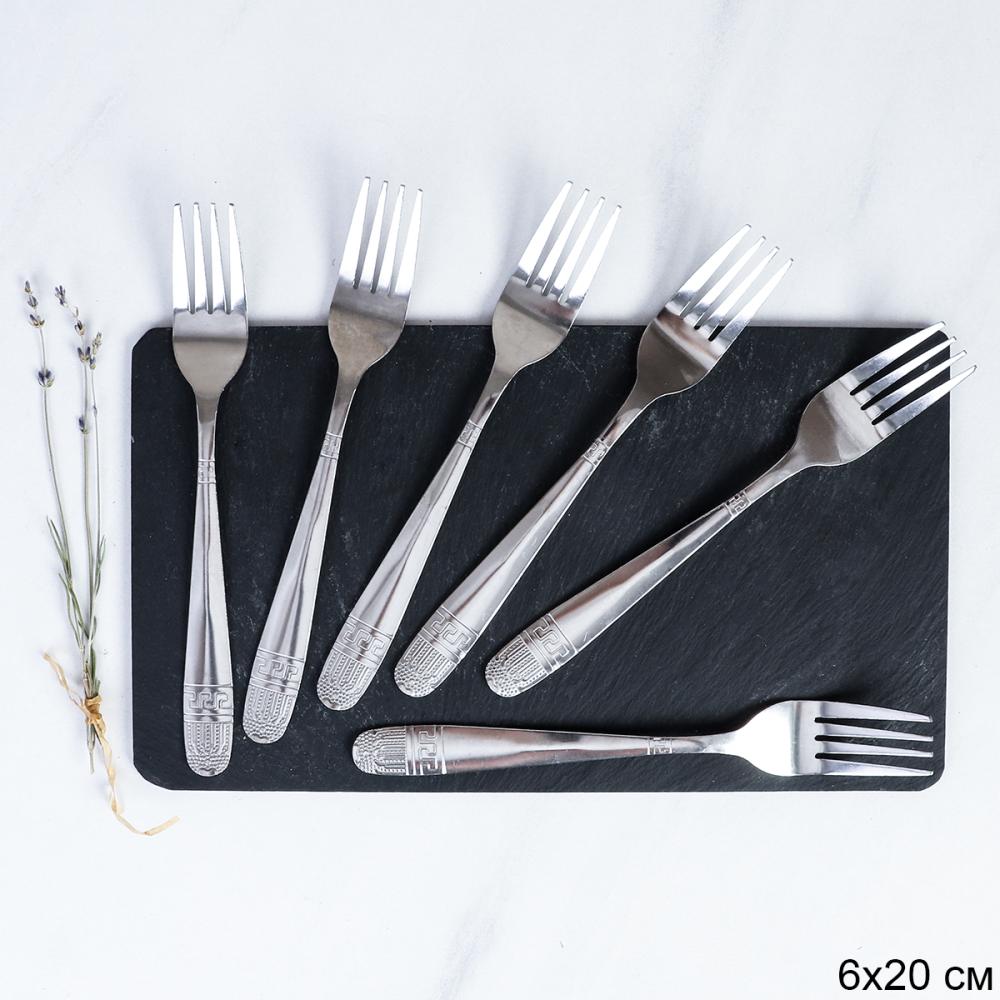 Вилка столовая 6 штук Серебро Рубенс / MJT22 /уп 100/ 410