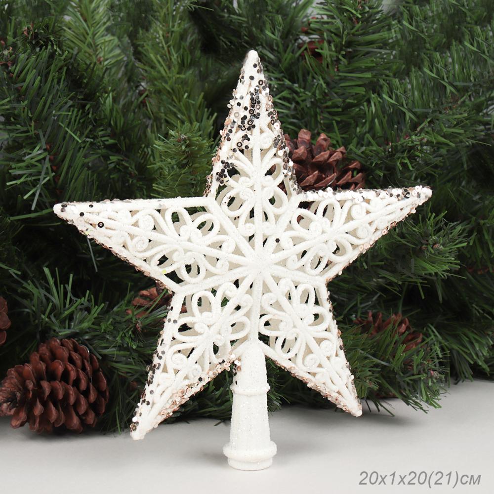 Верхушка на елку Звезда 20х20 см / WF-169 /уп 240/