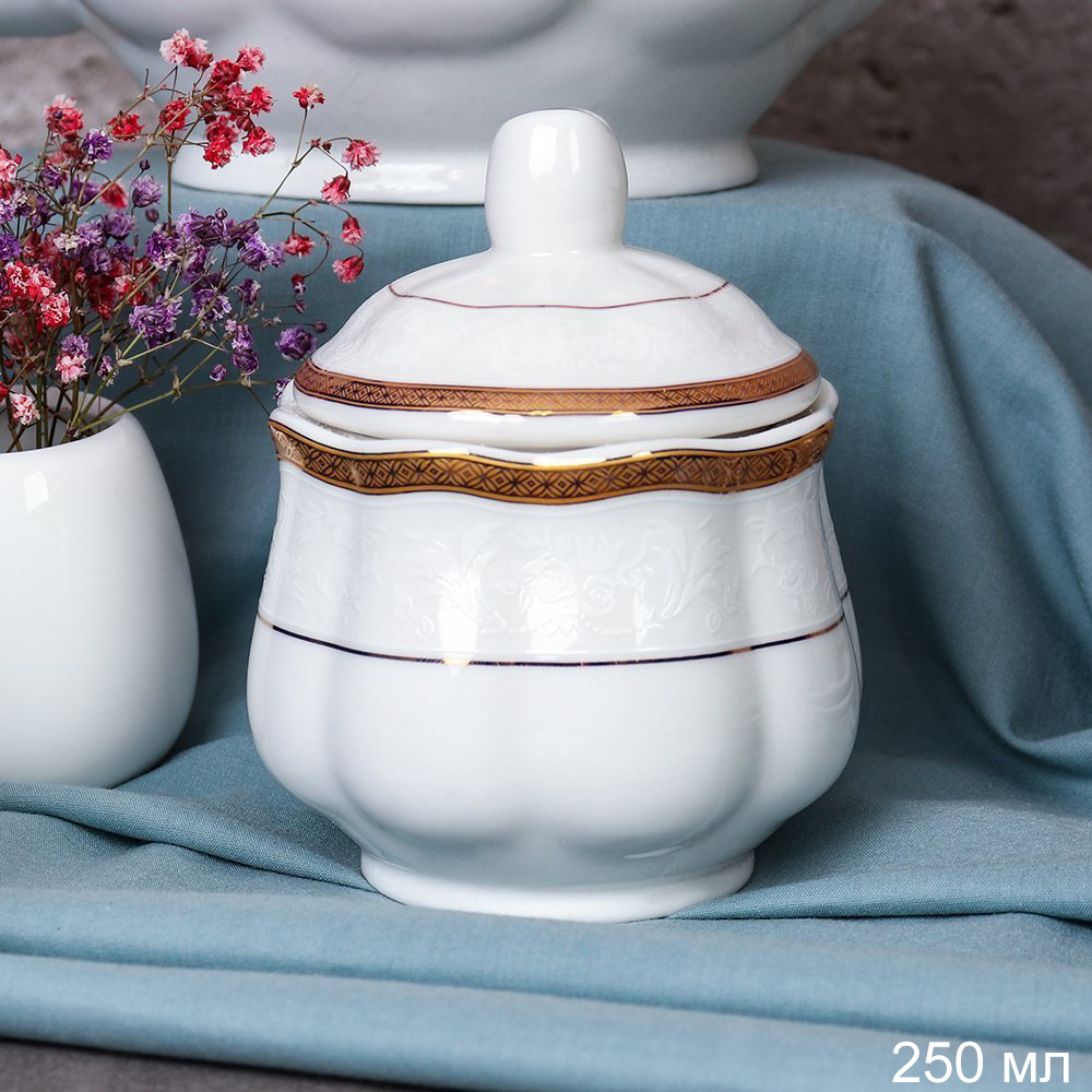 Сахарница 250 мл / KR14-2151 /уп 4/ костяной фарфор