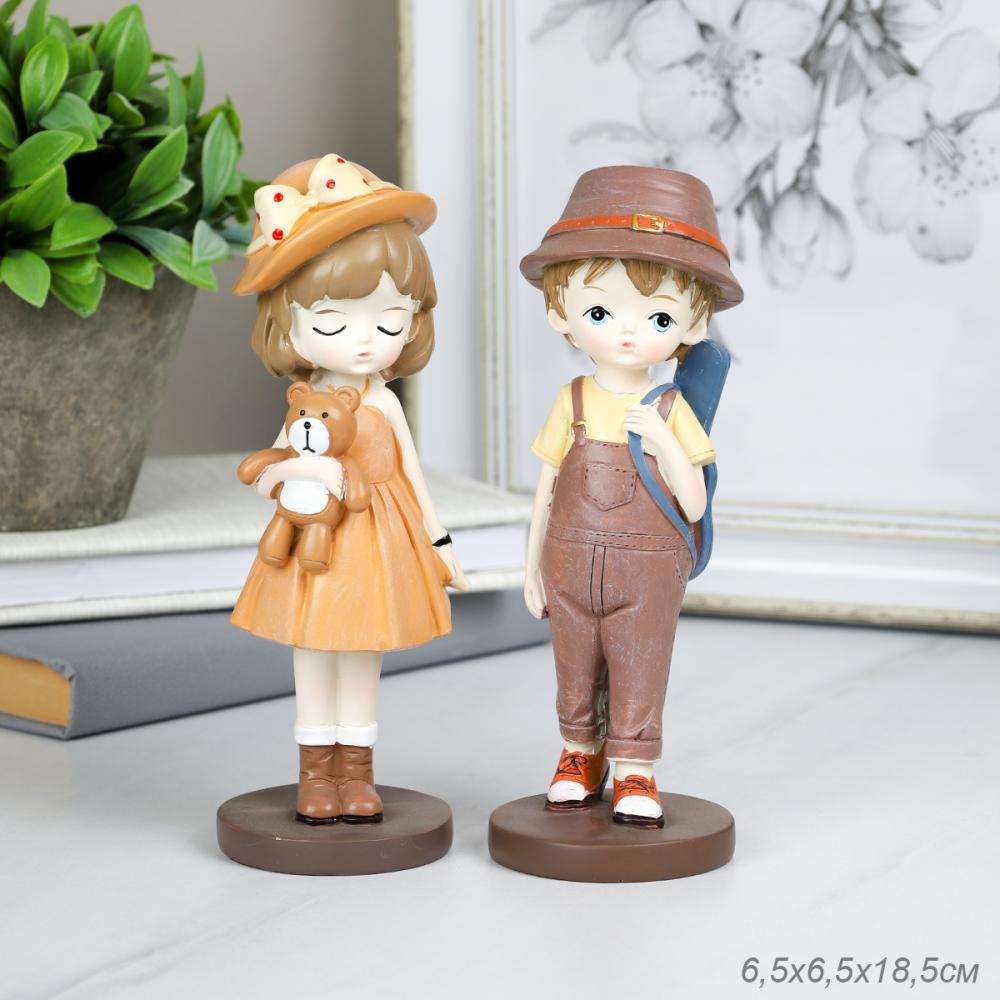 Фигурка Мальчик/Девочка 2 штуки набор 18,5 см / 5056 /уп 36/