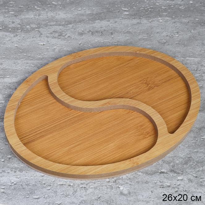 Блюдо сервировочное 26х20 см дерево / DK2 /уп 48/