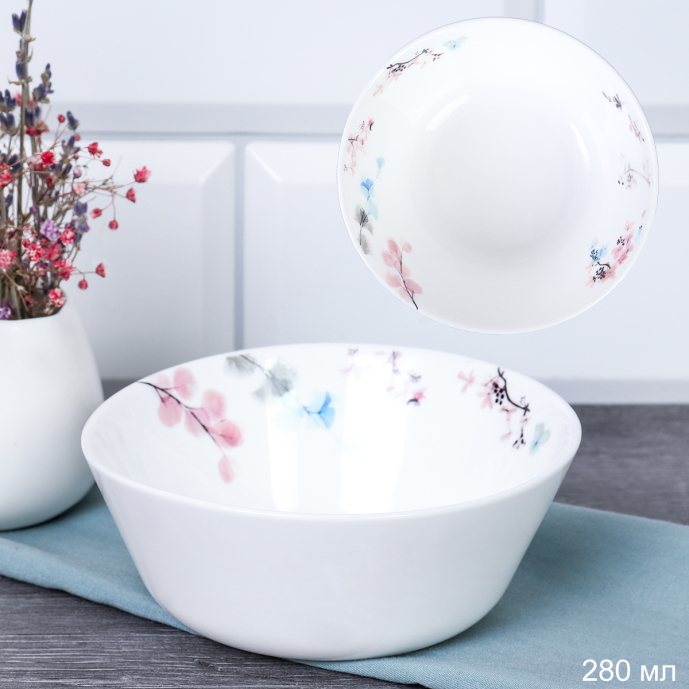 Бульонница 250 мл Евро / FLMLW45 (19088) /уп 108/ Цветочная /724362