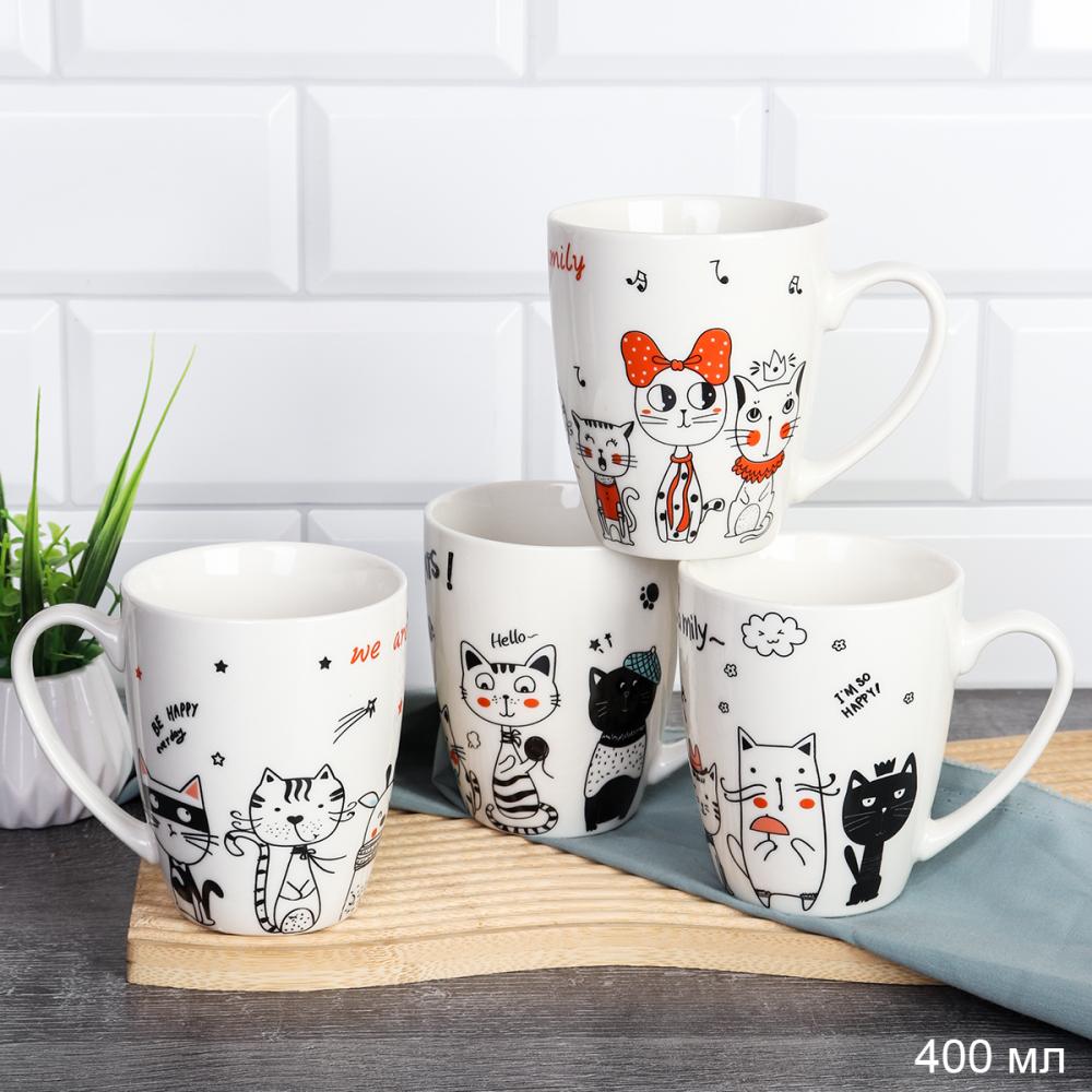 Кружка 350 мл Котики / S2034 /уп 72/