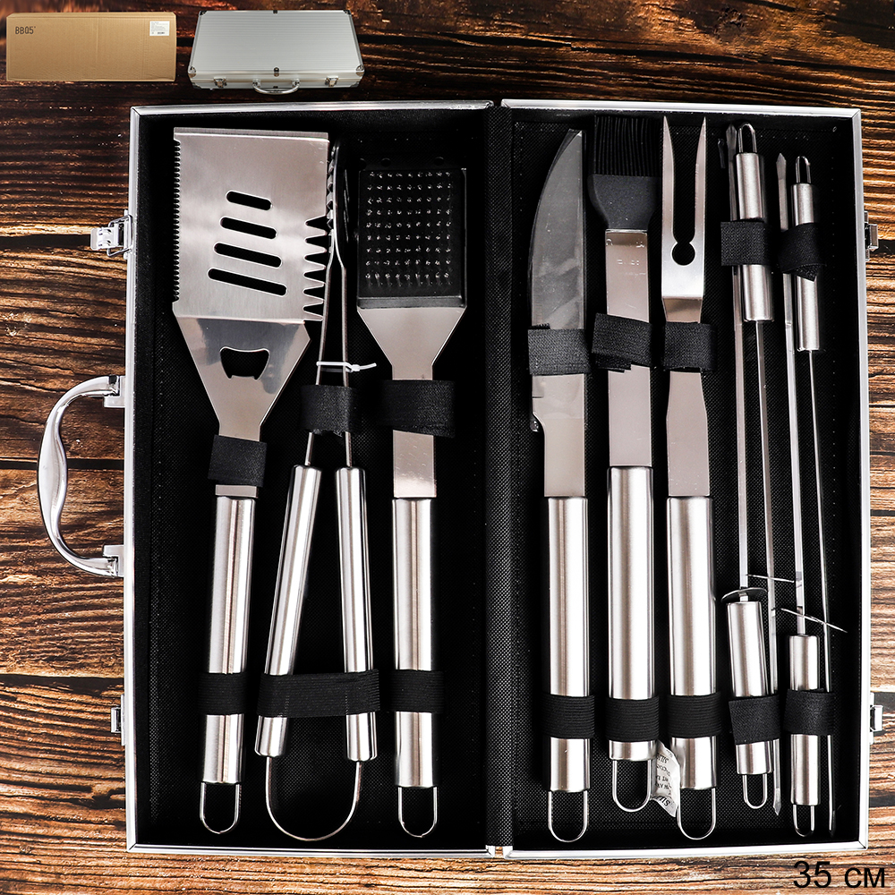 Набор для барбекю 10 предметов в чемодане / YS-45 /уп 6/