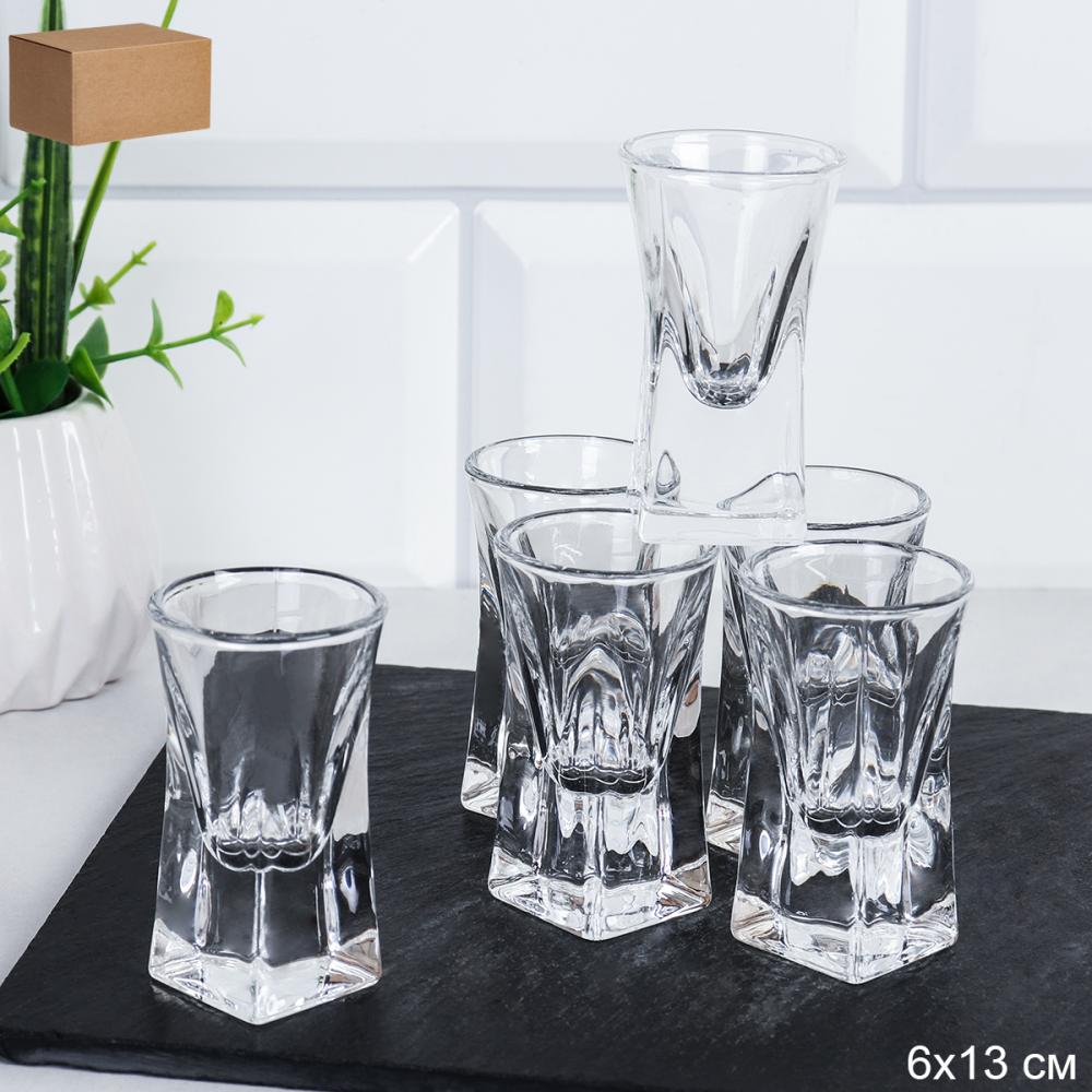 Стопка 6 штук 13 мл Квадрат / HY2001 /уп 48/