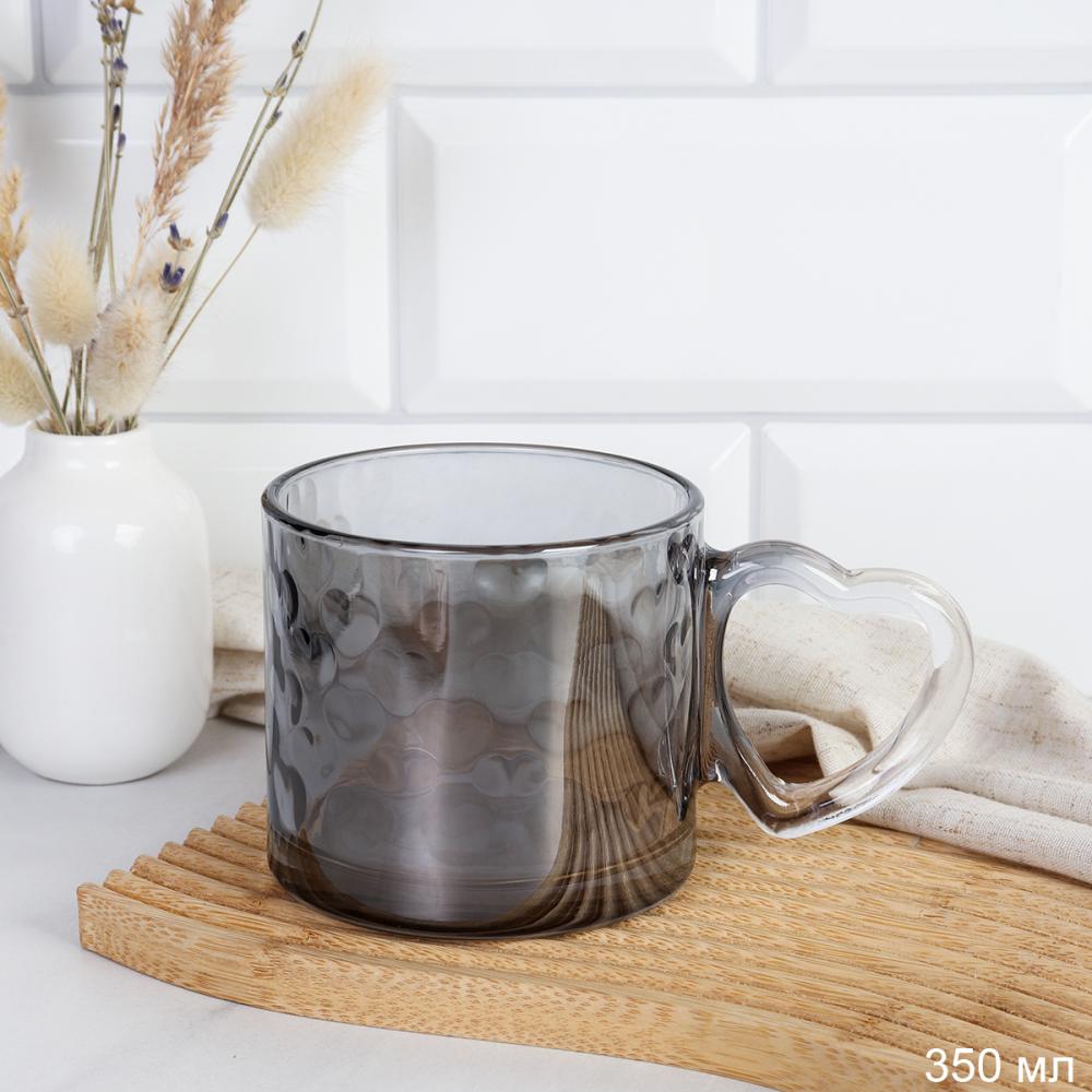Кружка 350 мл Сердце / ZB1002P /уп 48/ ШТУЧНО дымка