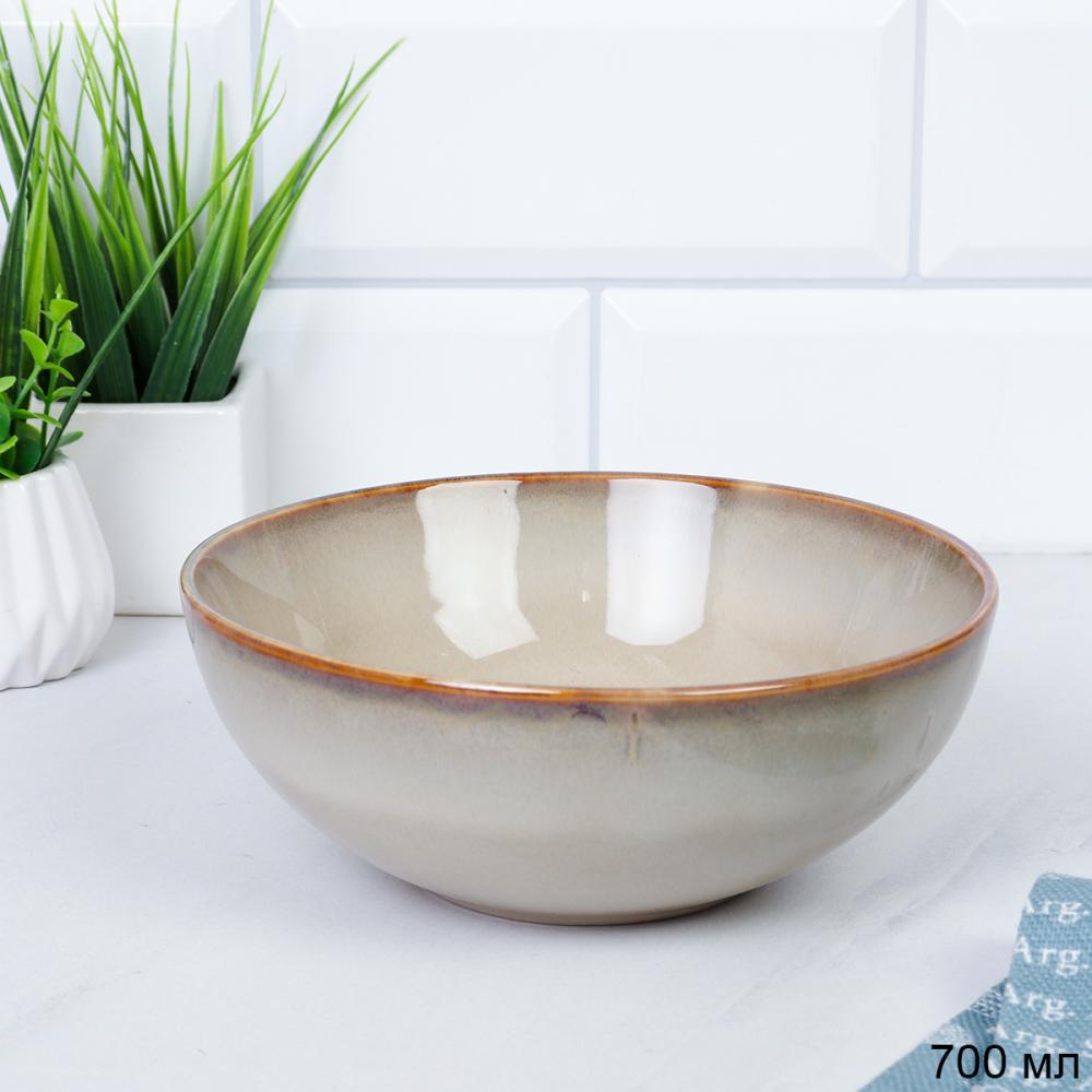 Тарелка суповая 750 мл / 88014-6,5 /уп 6/24/ Глазурованное реактивное покрытие