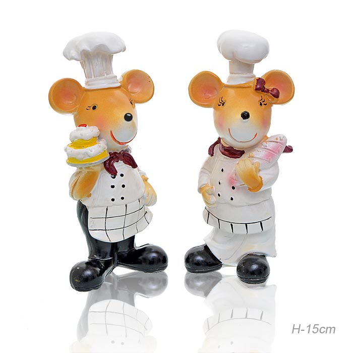 Фигурка Повар мышка 14 см / 9836 /уп 2/120/микс