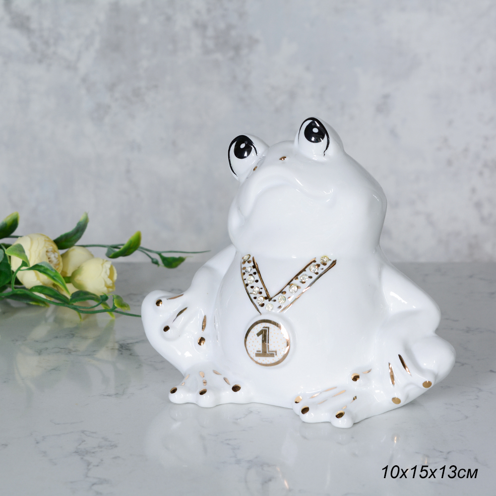 Статуэтка копилка Лягушка 10х15х13 см / С0419 /уп 24/