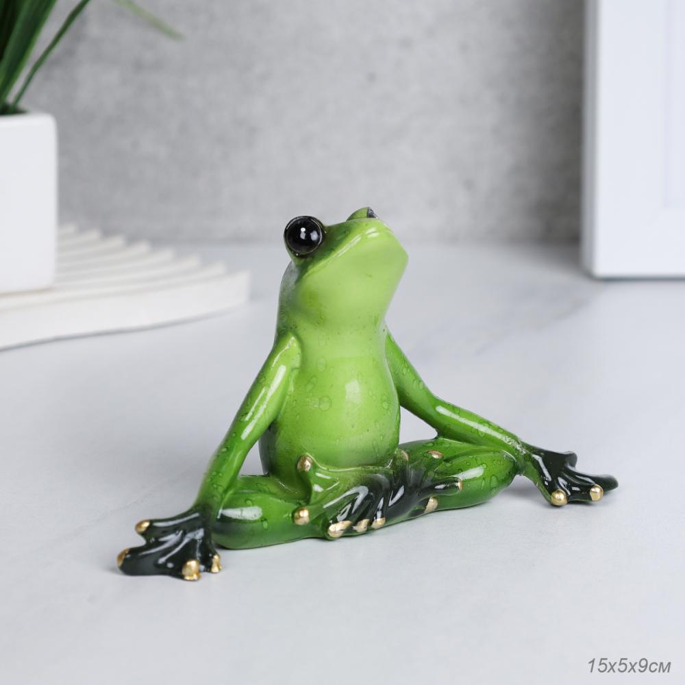 Фигурка Лягушка йога 9 см / YX9076 /уп 2/48/