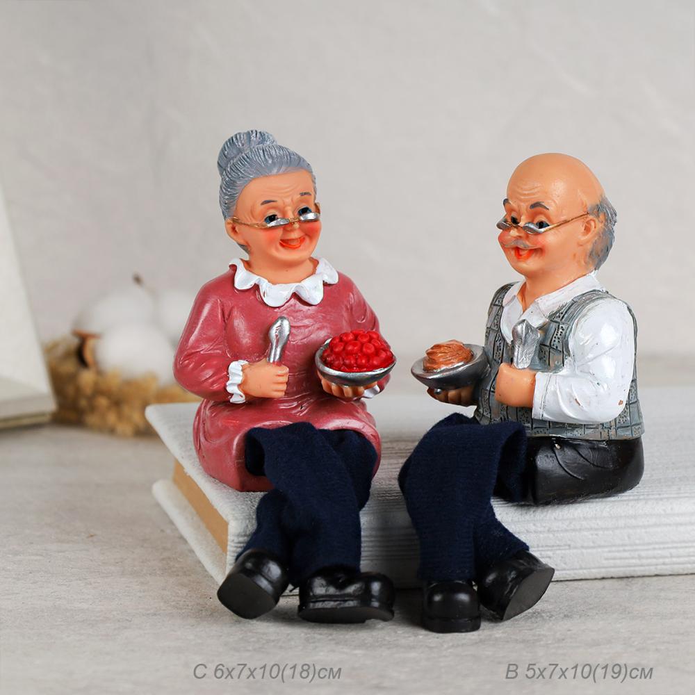 Фигурка Бабушка, дедушка висячие ножки 20 см / YH0395 /уп 96/