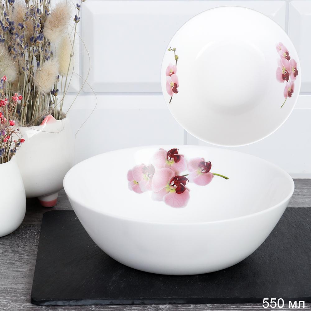 Салатник 550 мл Дэй тарелка глубокая / LMLTW60 (18141) /уп 48/ Орхидея