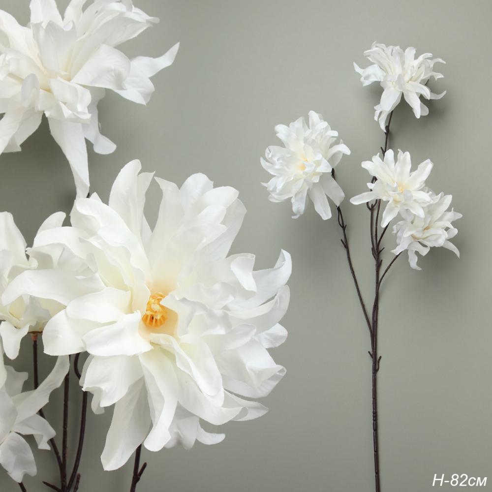 Цветок искусственный БЕЛЫЙ 82 см / ZHQ-4 /уп 200/ 4 цветка
