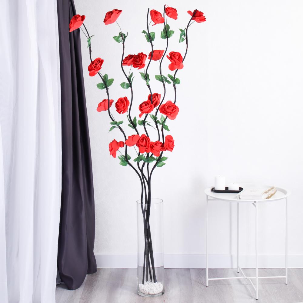 Сухоцвет набор 5 штук 150 см Роза / GT-167 /уп 100/пенка (Красный)