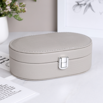 Шкатулка для украшений 11х17х6 см / 159-1 /уп 96/ Серая/ 738372