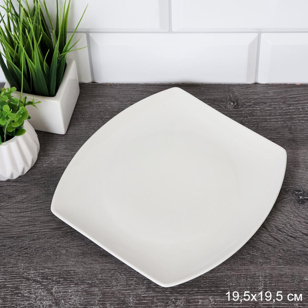 Тарелка квадратная 19,5 см / TER-456 /уп 52/уп 48/   738191