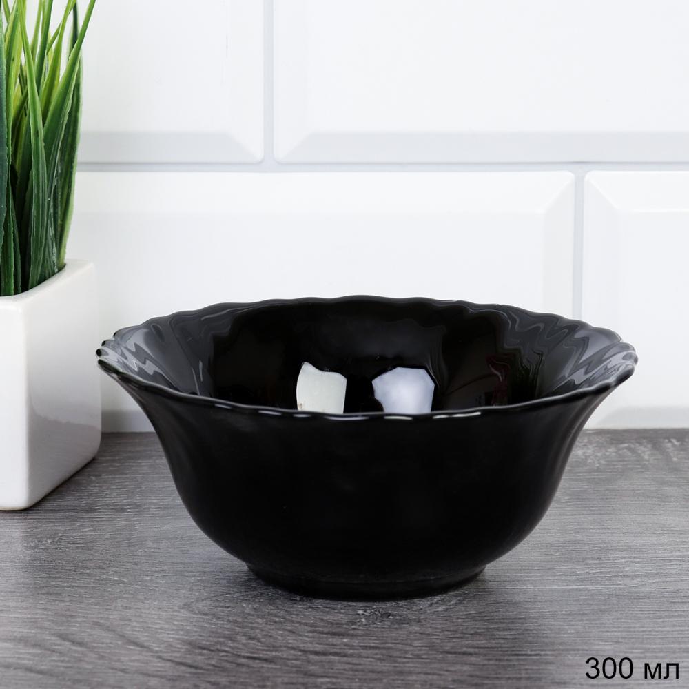 Салатник 300 мл 127 мм черный  B-LTW50 (уп72)