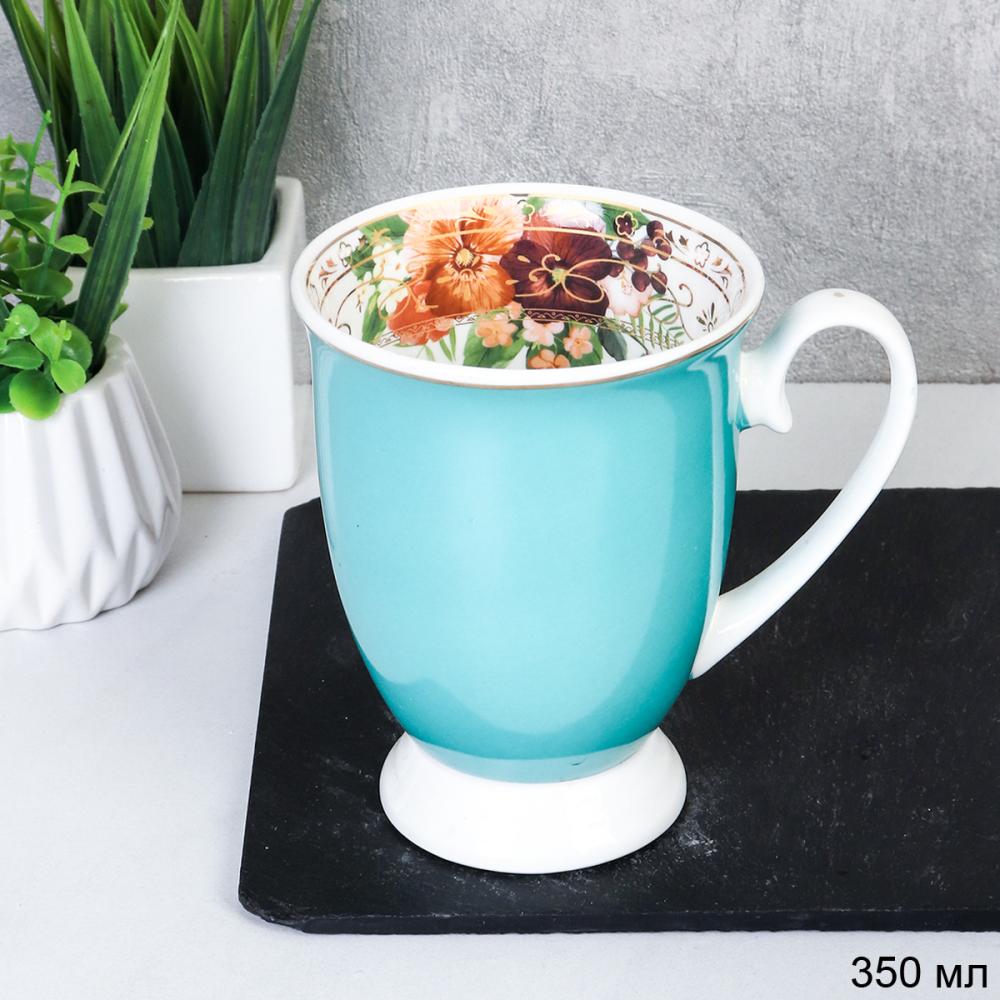 Кружка 350 мл на ножке / WRF-055 /уп 48/ Зелёная