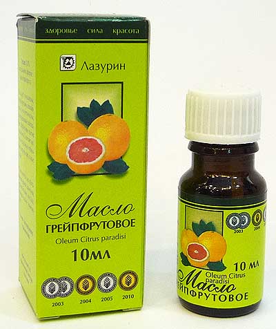 Масло эфирное ГРЕЙПФРУТ в и/у 10 мл тонизирует, антидепрессант, антисептик