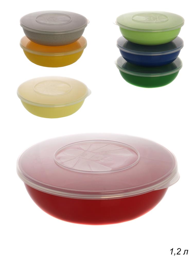 Миска с герметичной крышкой 1,2 л / П-50-10ТХ /уп 48/
